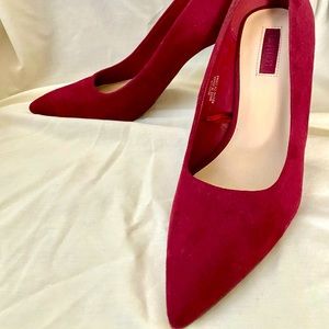 Faux Suede Pointed Toe Pumps